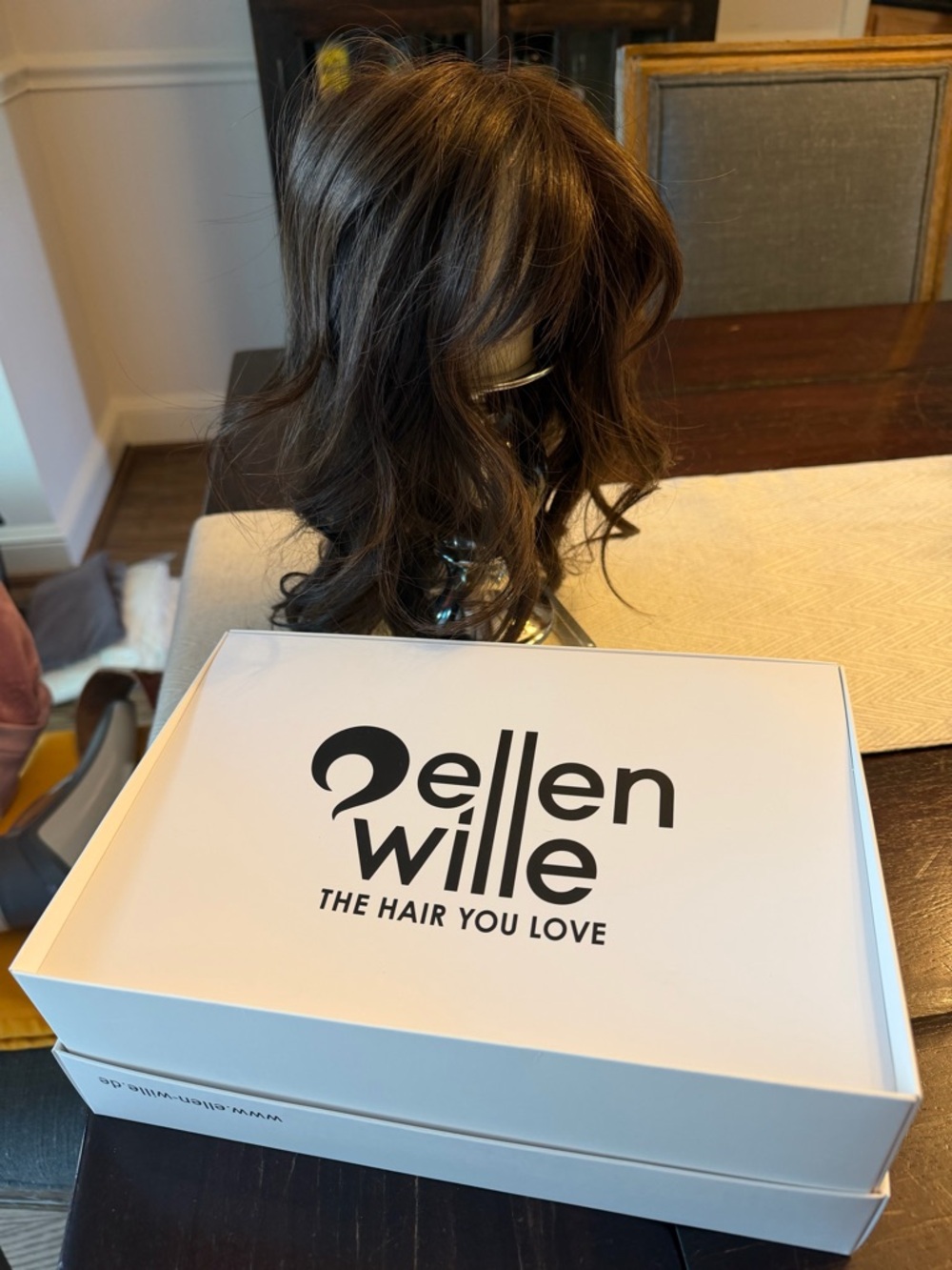 Ellen Wille Brown Wavy Wig Effect Top Power | Synthetic TopperNatural Brown NWOT